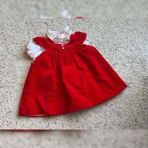 Cherubs vintage red infant dress